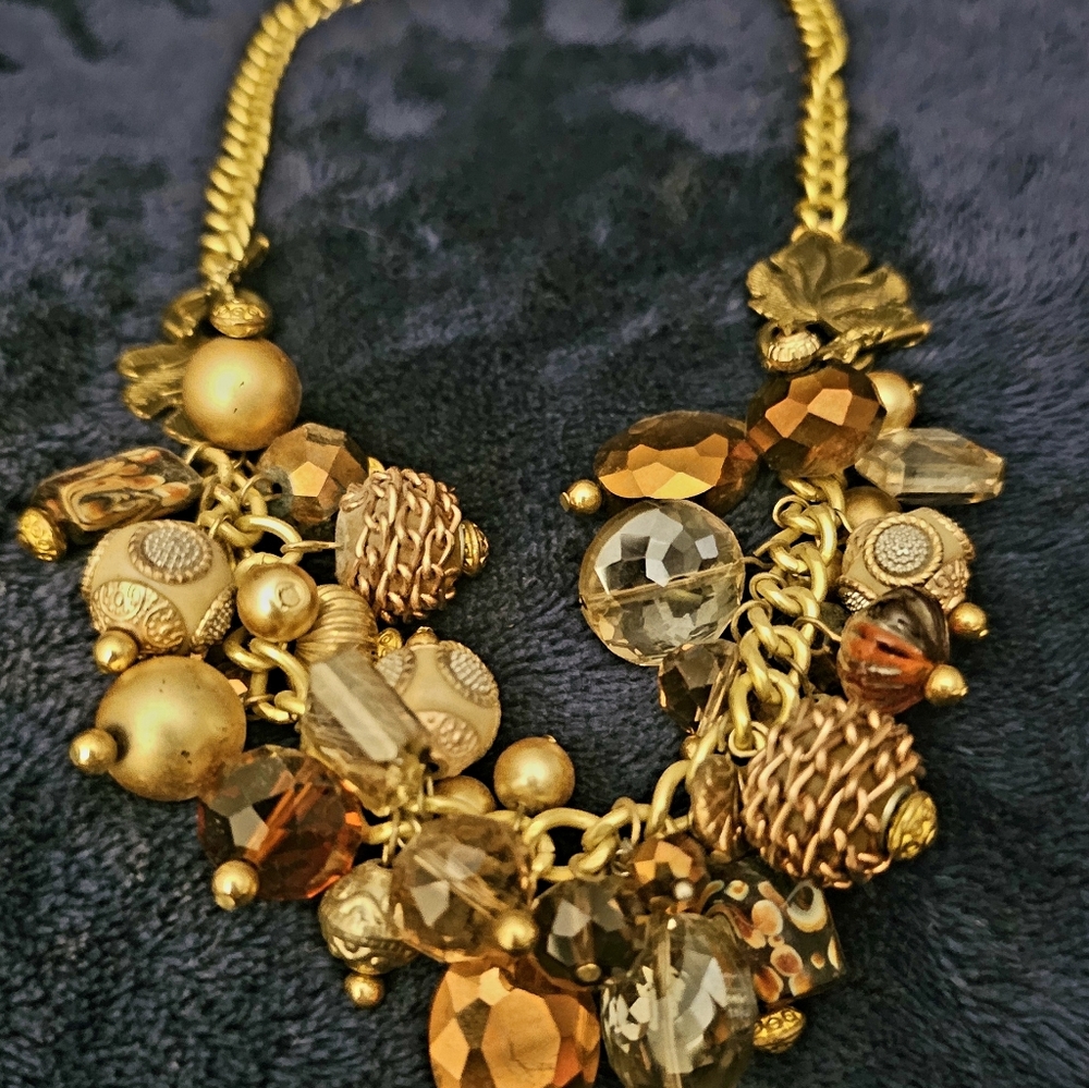 Gold With Shades Of Brown-Custom Made CONVERTIBLE Necklace/Bracelet